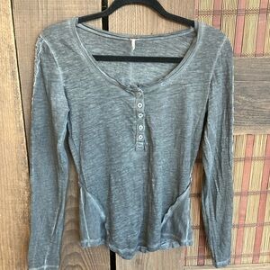 Gray Long Sleeve Women's Top